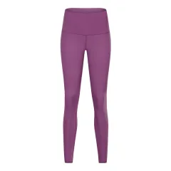 Women's Solid Color High Waist Hip Lift Stretch Yoga Pants - Purple Pu Color - View 1