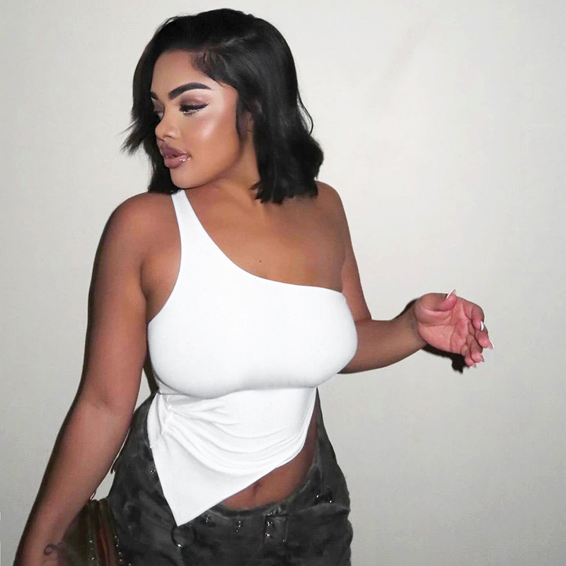 Irregular All-match Solid Color Vest