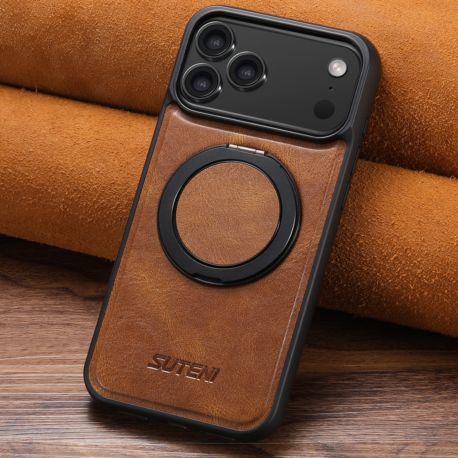 Leather Magnetic Wireless Charging Phone Case
