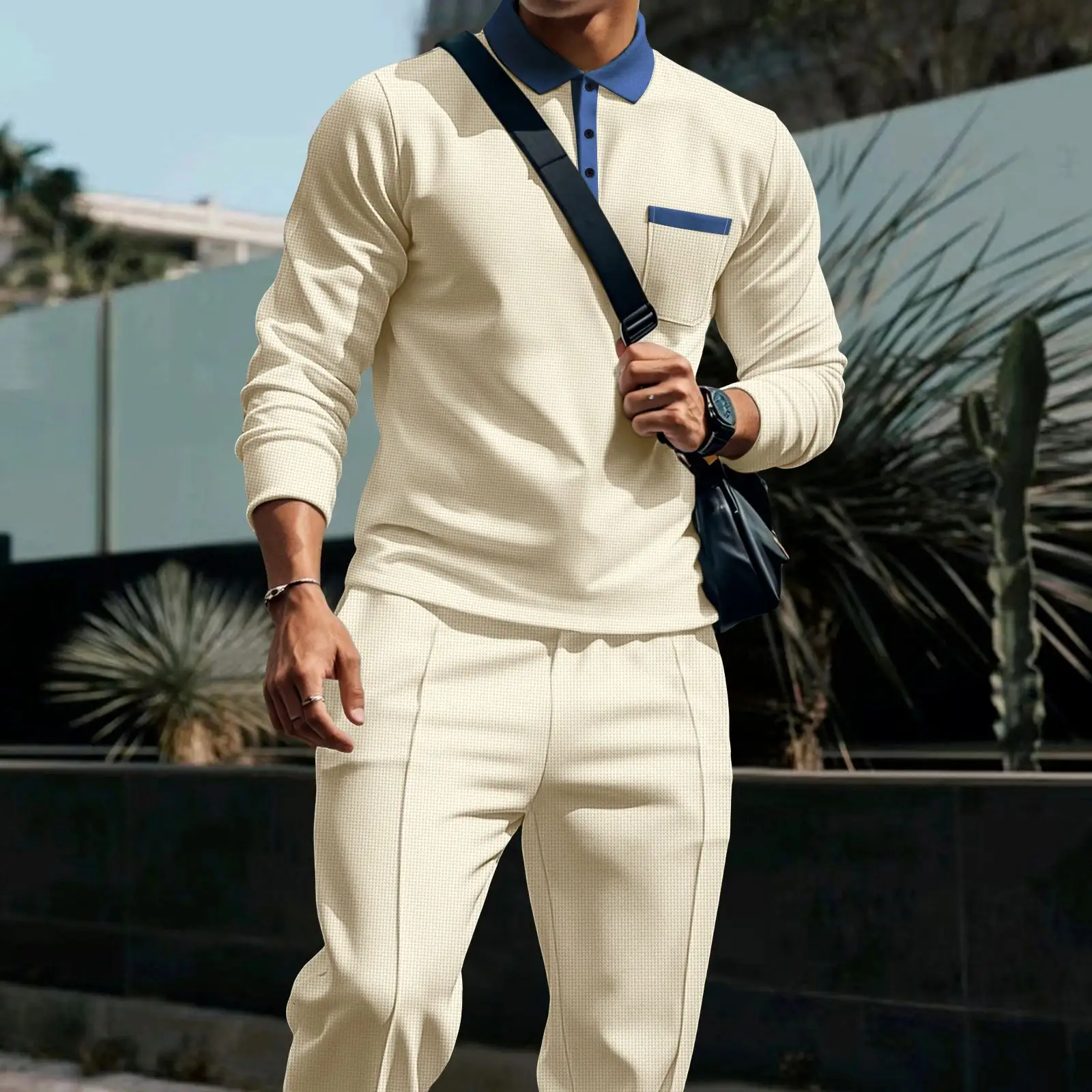 Mens Casual Sporty Outdoor Versatile Long-sleeve Top