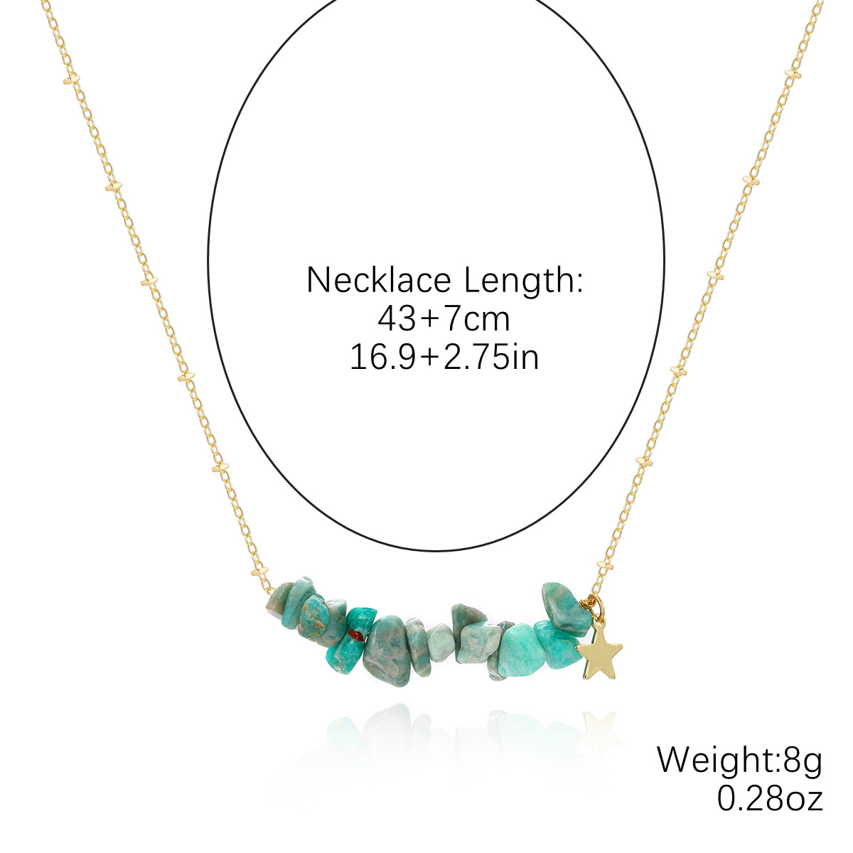 Bohemian Simple Pendant Natural Stone Necklace
