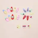 24-piece Almond-shaped Dopamine Ladybug French Polka-dot Nail Tipscute Sweet And Sparkling With Diamonds view 1