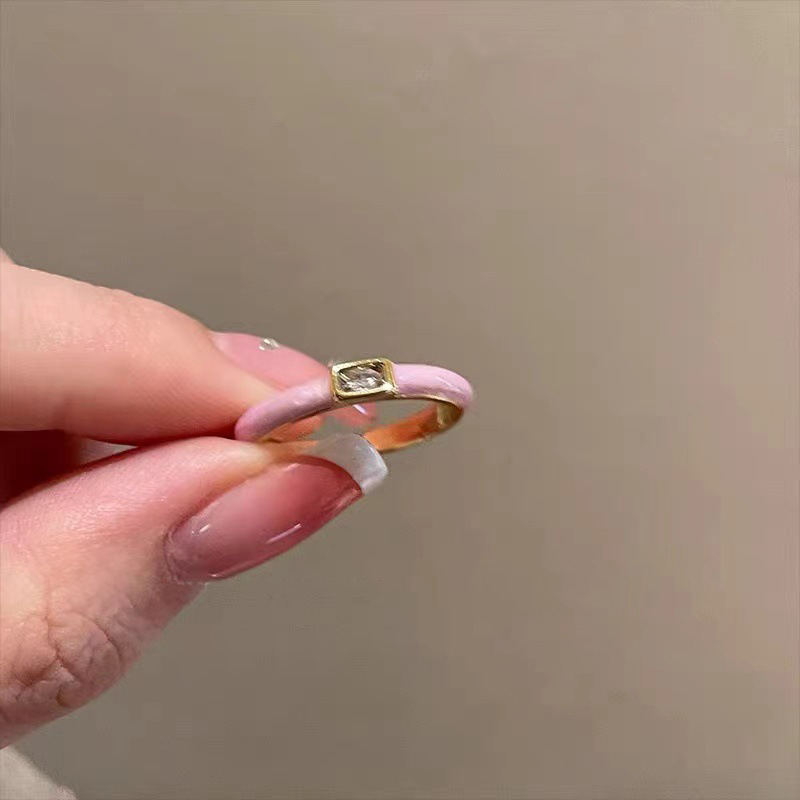 Simple Simple Bracelet Drip Glazed Ring Female Opening Adjustable