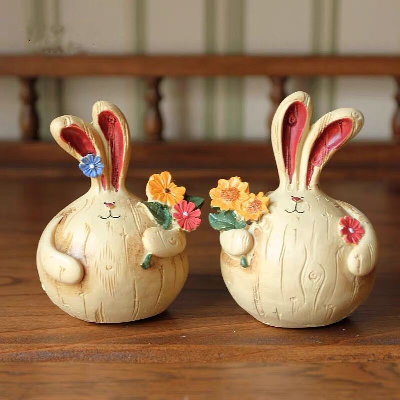 Title 4, Resin Fat Rabbit Creative Home Cute Decorative ...