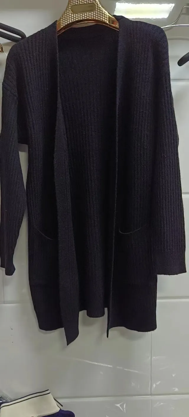 Loose Knitted Shawl Versatile Sweater Coat Women's Black - Shop at LoveMi