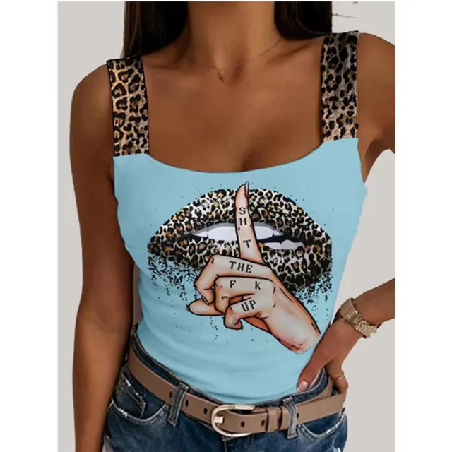 Summer New Women's Printing Vest Blue - Shop at LoveMi