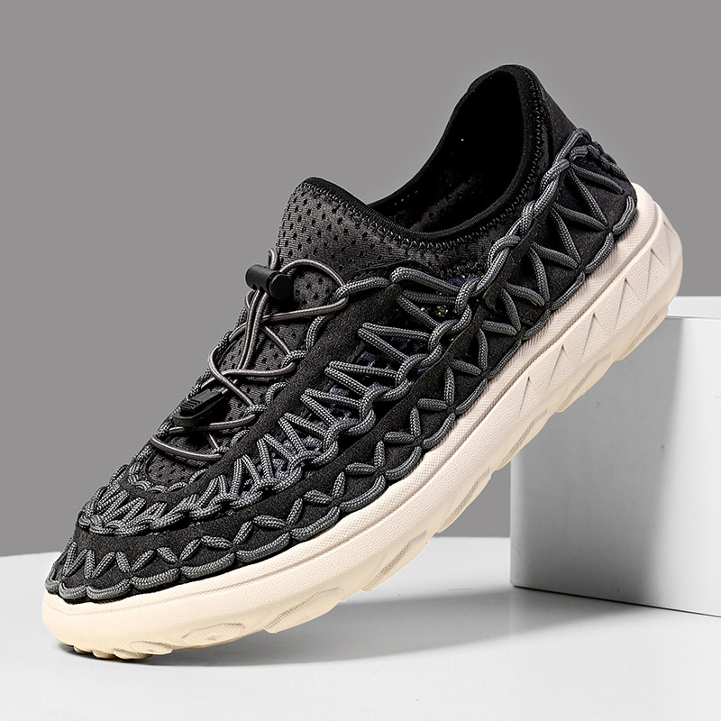 Mens Breathable Openwork Casual Mesh Slip-on Shoes