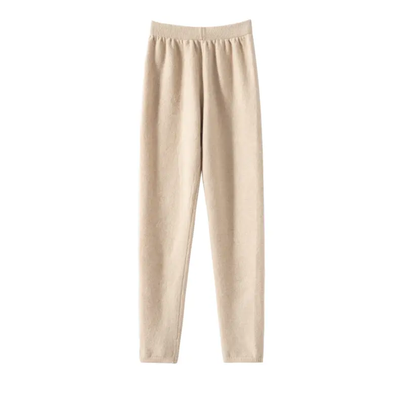 Solid-color Seamless Fine-wool Leggings For Women