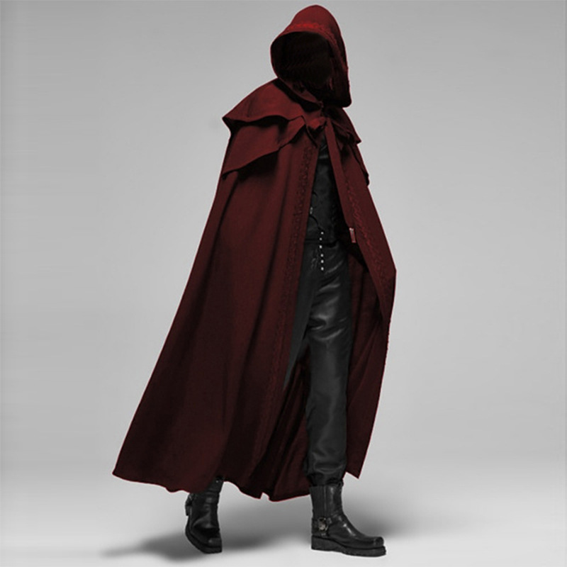 Wizard Hooded Cape Cloak Performance Costume - Picture 7 of 10