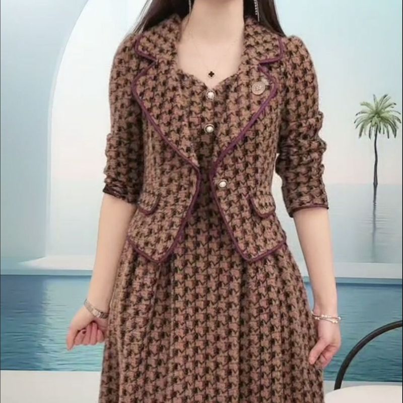 Waist-tight Suit Collar Base Skirt