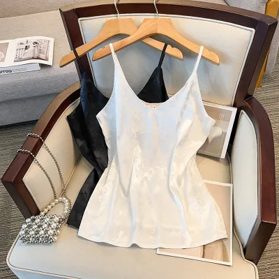 Plus-sized Plus-sized 15000kg Silk Satin All-matching Tank Top Women