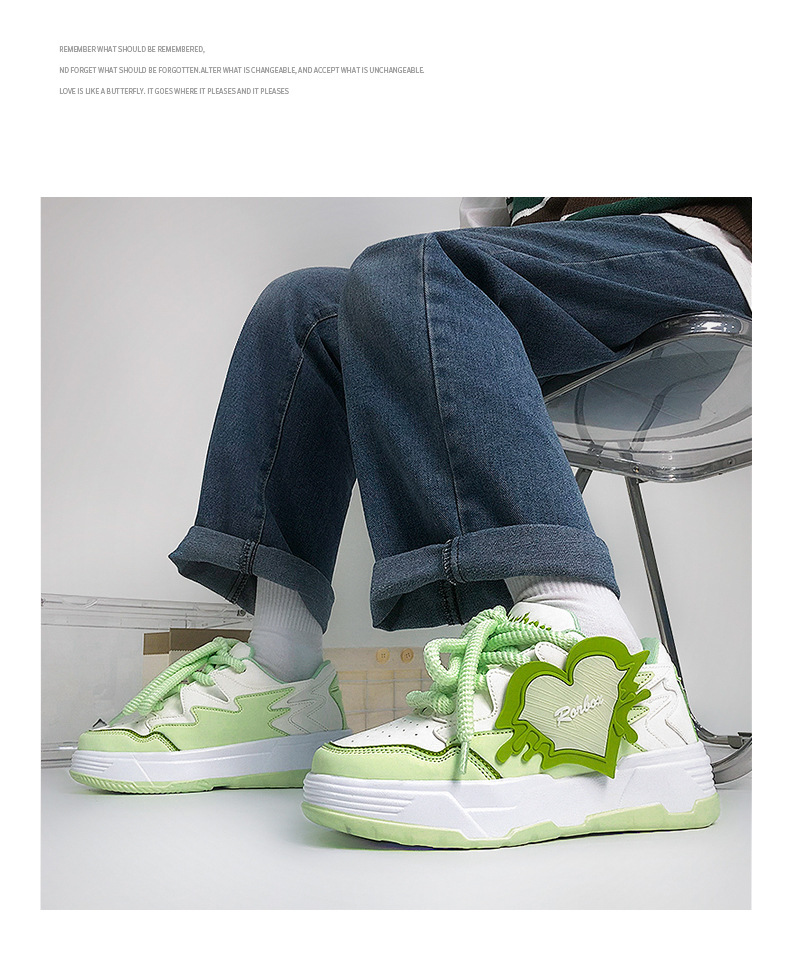 Color Contrast Patchwork Bread Shoes Increased By Light Casual Shoes - Image 31