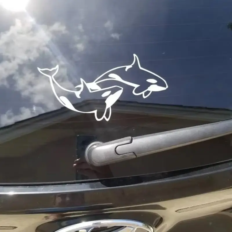 Orca Car Window And Rear Bumper Decorative
