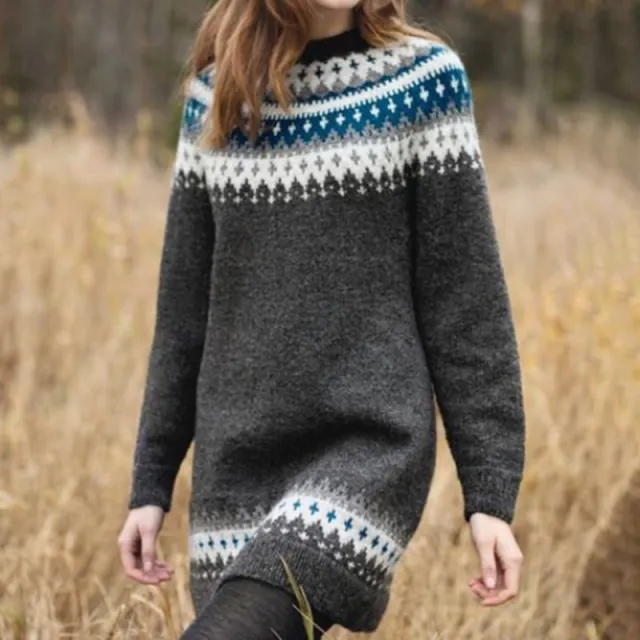 Women's Fall Winter Fashion Long Woolen Dress Gray - Shop at LoveMi