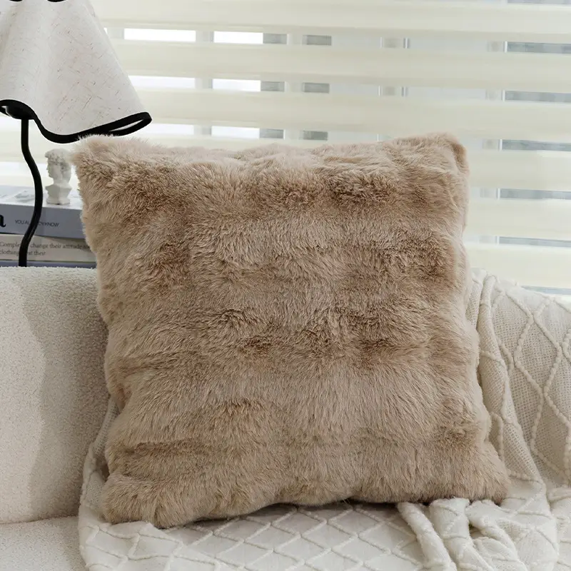 High-end Plush Throw Pillow Cover For Winter, Perfect For Boutique