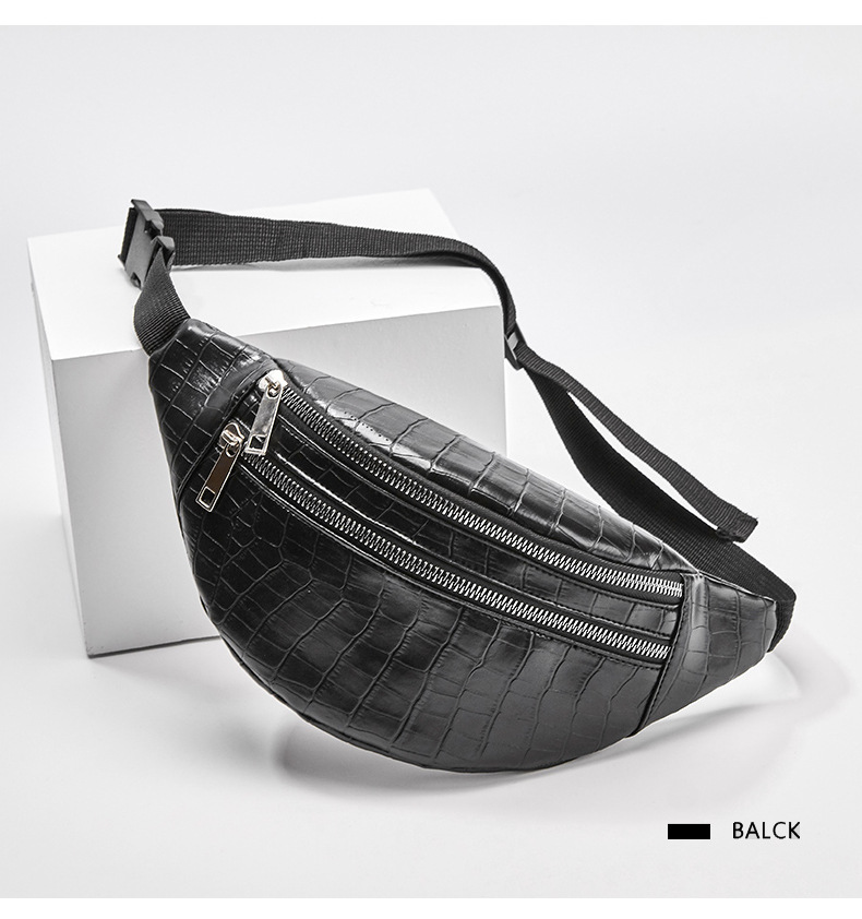 Title 4, ouble zipper belt bag casual bag