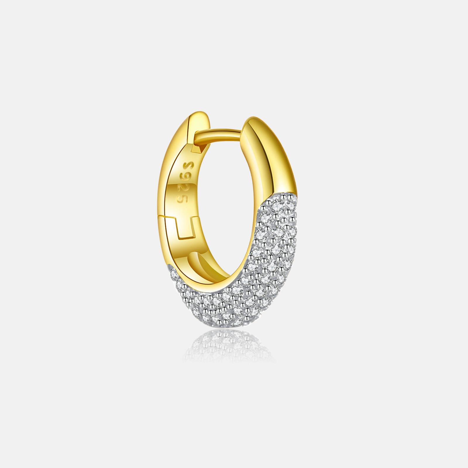 S925 Sterling Silver Small Ear Ring Simple Fashion High Sense