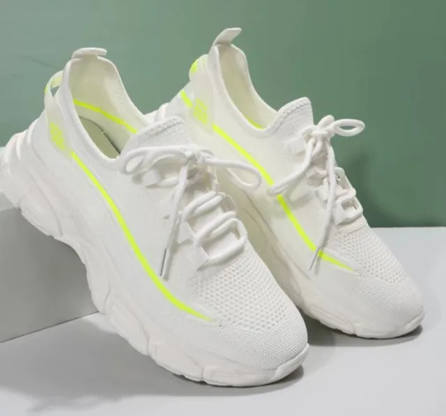 Women's Fashion Casual Exercise Flyknit Shoes Green - Shop at LoveMi
