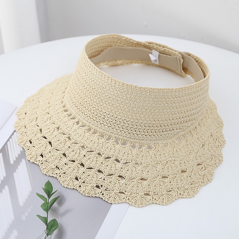 Lace Straw Hat White