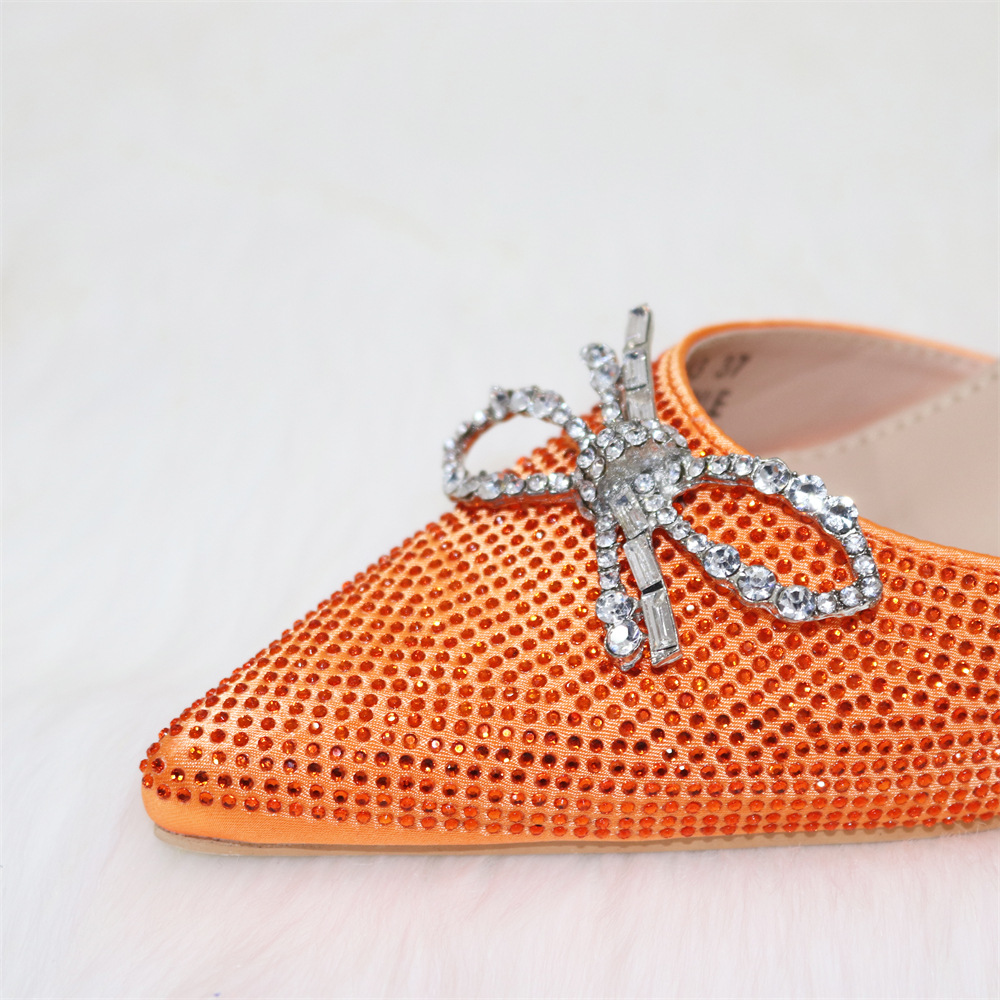 Ladies Bow Silver Buckle Design Pointed High Heels And Bags - Image 28