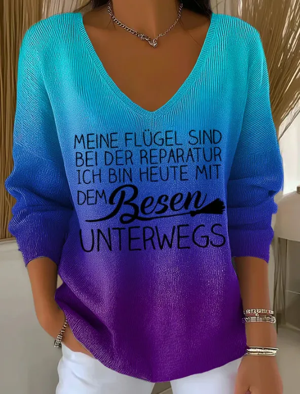 Womens Ribbed V neck Three quarter sleeve Loose fit T shirt Blg639692Pur S - Shop at LoveMi
