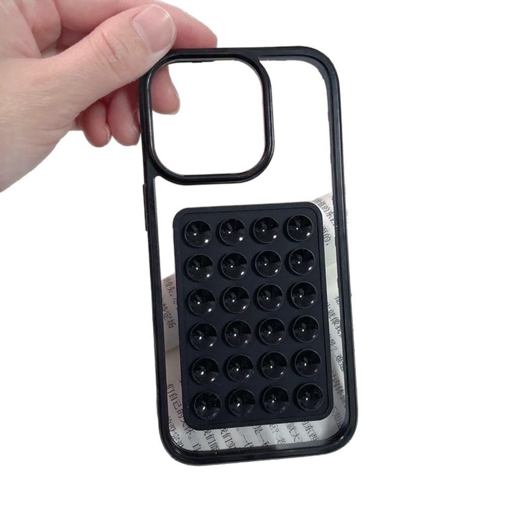 Solid Color Suction Cup Acrylic Hard Shell Simple Phone Case - Image 3