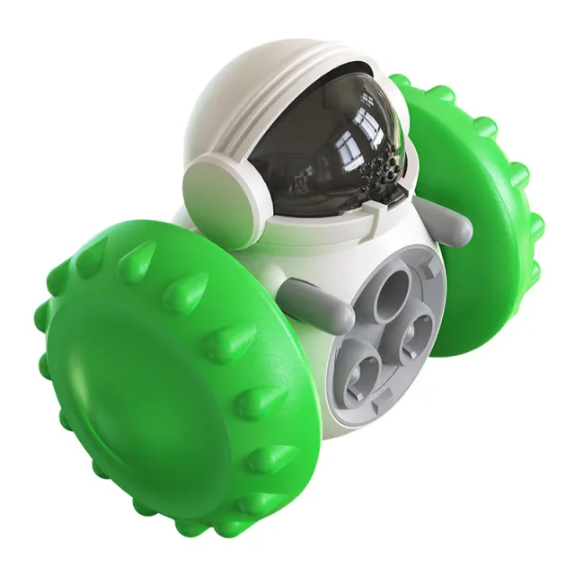 Leakage Food Feeder Tumbler Ball Balance Car Dog Toy Green Bobby Car - Shop at LoveMi