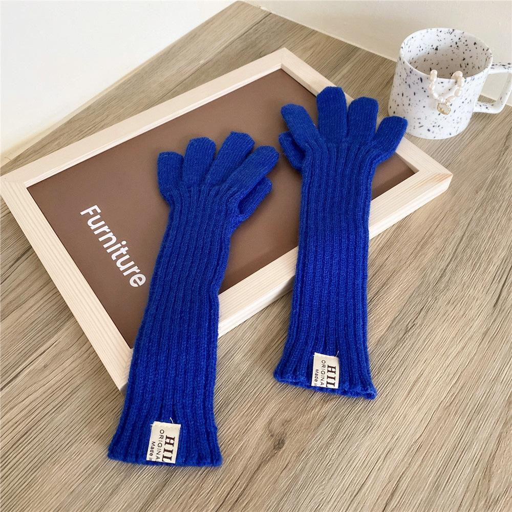 9 Long Gloves Blue