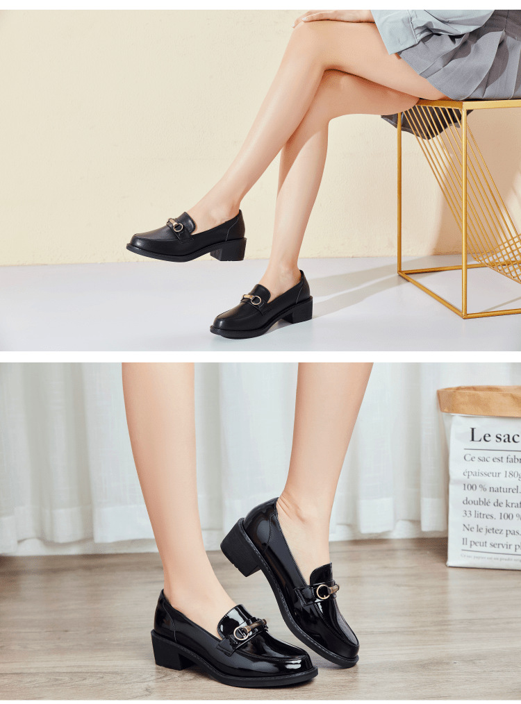 Title 3, Nouvelles chaussures en cuir à talons plats "Ne...