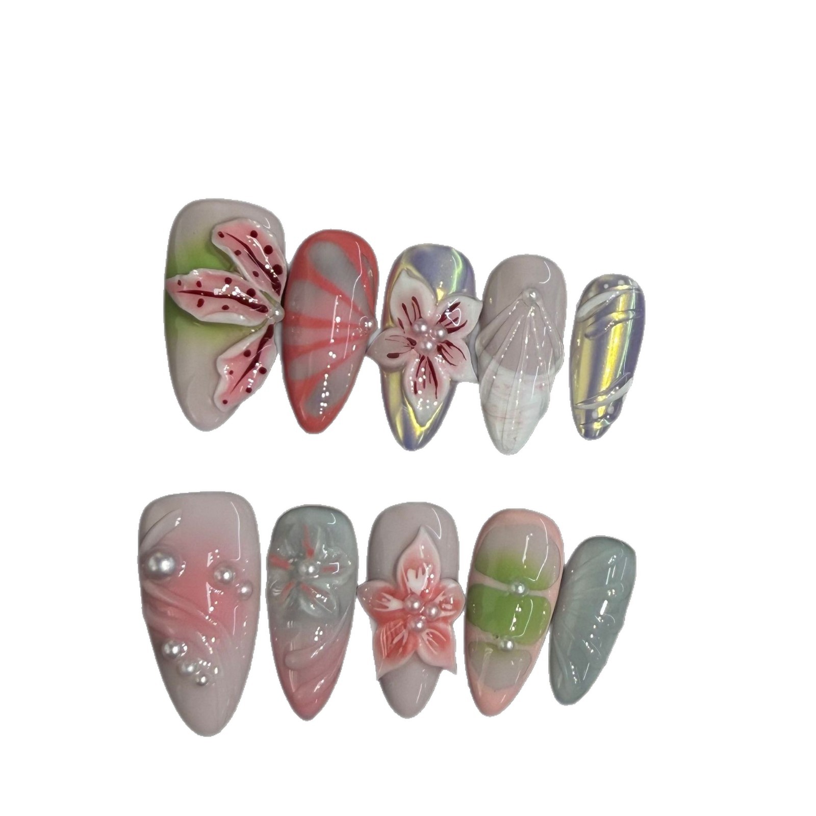 Custom-carved Purely Handmade Wearable Nails