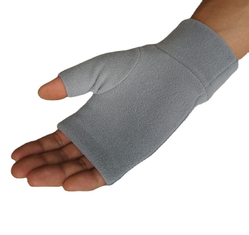 Outdoor Sports Running Thickened Warm Gloves Typing And Writing Warm Half Finger Gloves