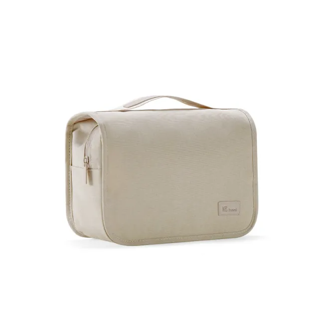 Waterproof Travel friendly Portable Toiletry Bag Spacious Hand held Design Beige - Shop at LoveMi