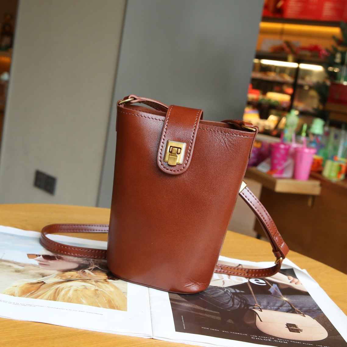 Genuine Leather Crossbody Bag, picture 4 of 7