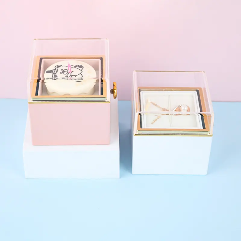 Bear Birthday Cake Surprise Flip Ring Box