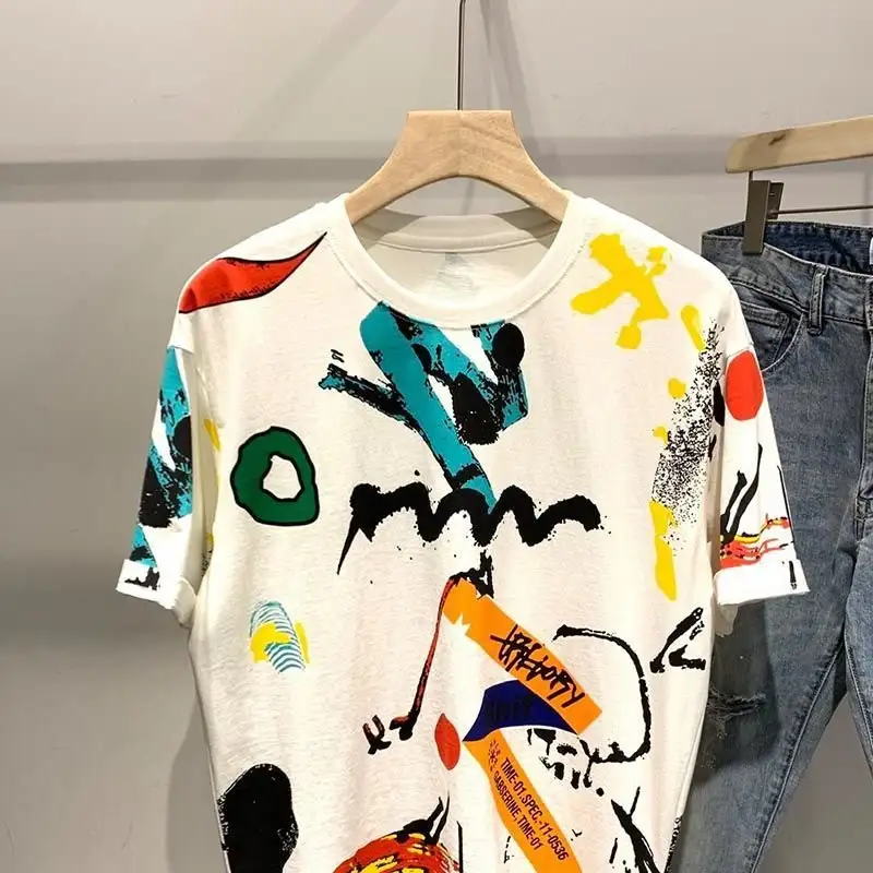 Men's Creative Printing All-match Short Sleeve