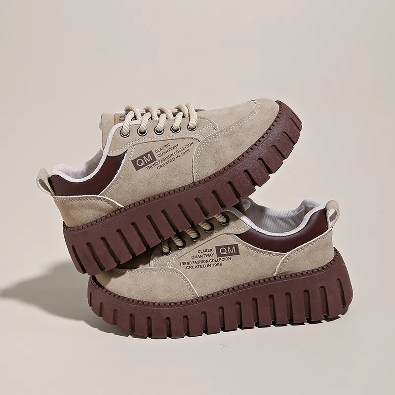 Autumn New Korean Style Female Student Leisure Sneaker - Gray