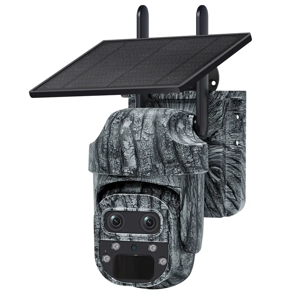 6 Million HD Night Vision Camera Low Power Consumption 4G Solar Camouflage Camera