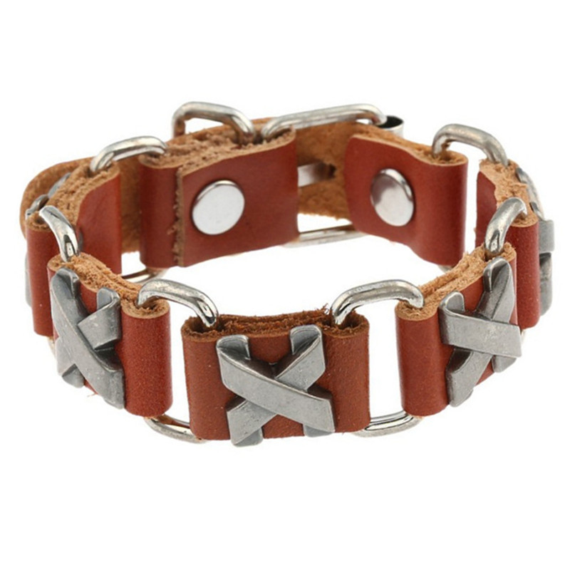 Leather Bracelet Bracelet Letter Connection