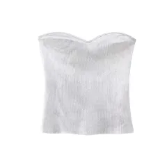 Summer New Women's Underwear Knitted Top - White - View 1