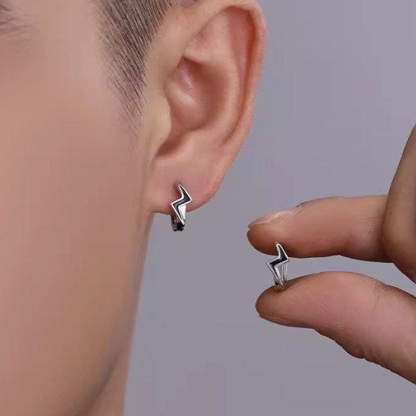 Lightning Ear Clip Men's Cold Niche Design Z Words