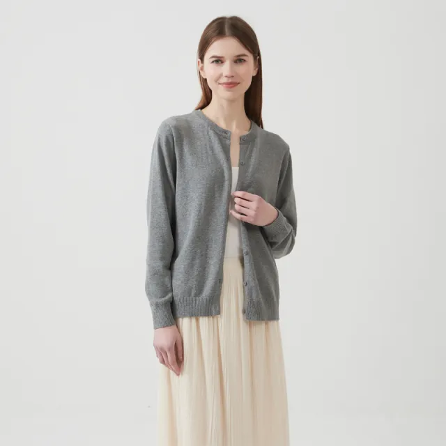 Single breasted Early Autumn Knitted Top Sweater Gray - Shop at LoveMi