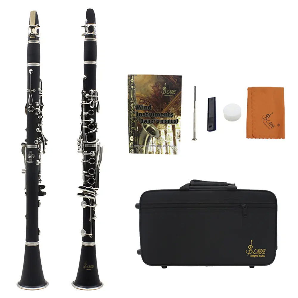 Clarinet Bakelite Nickel Plated 17 Key Beginner Grade Test