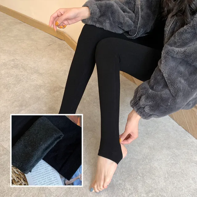 Bottoming Women's Outer Wear Plus Velvet Pencil Pants Students Black Thickened Footrest - Shop at LoveMi
