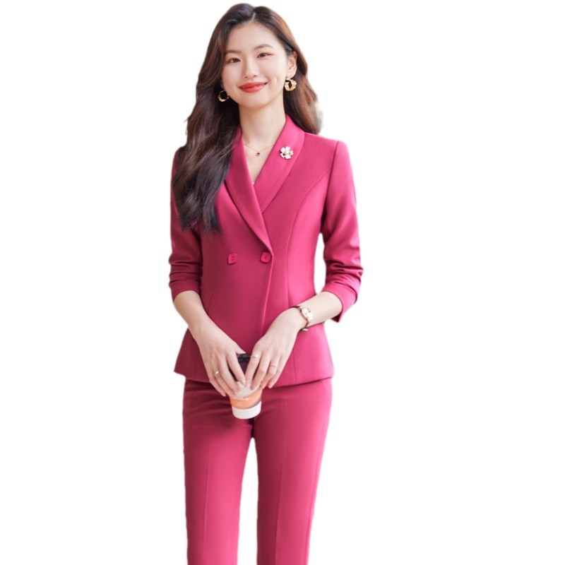 Womens Two-piece Set Long-sleeve Jacket And Pants 3