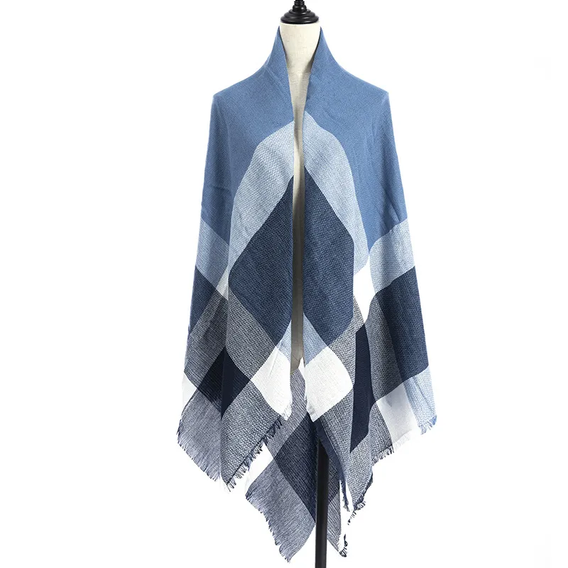 Women's Cashmere-like Plus-sized Double-sided Qicaigei Scarf Shawl - C1