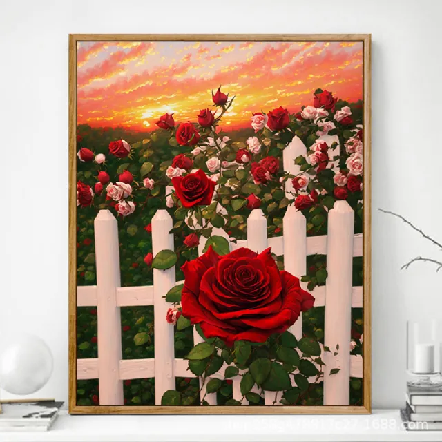 Advanced Rose Digital Oil Painting Diy Q336 - Shop at LoveMi