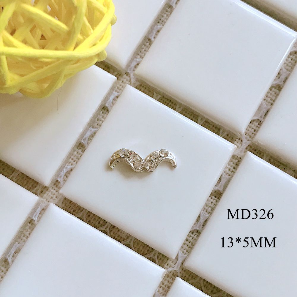 Alloy Mustache-shaped Metal Nail Jewelry