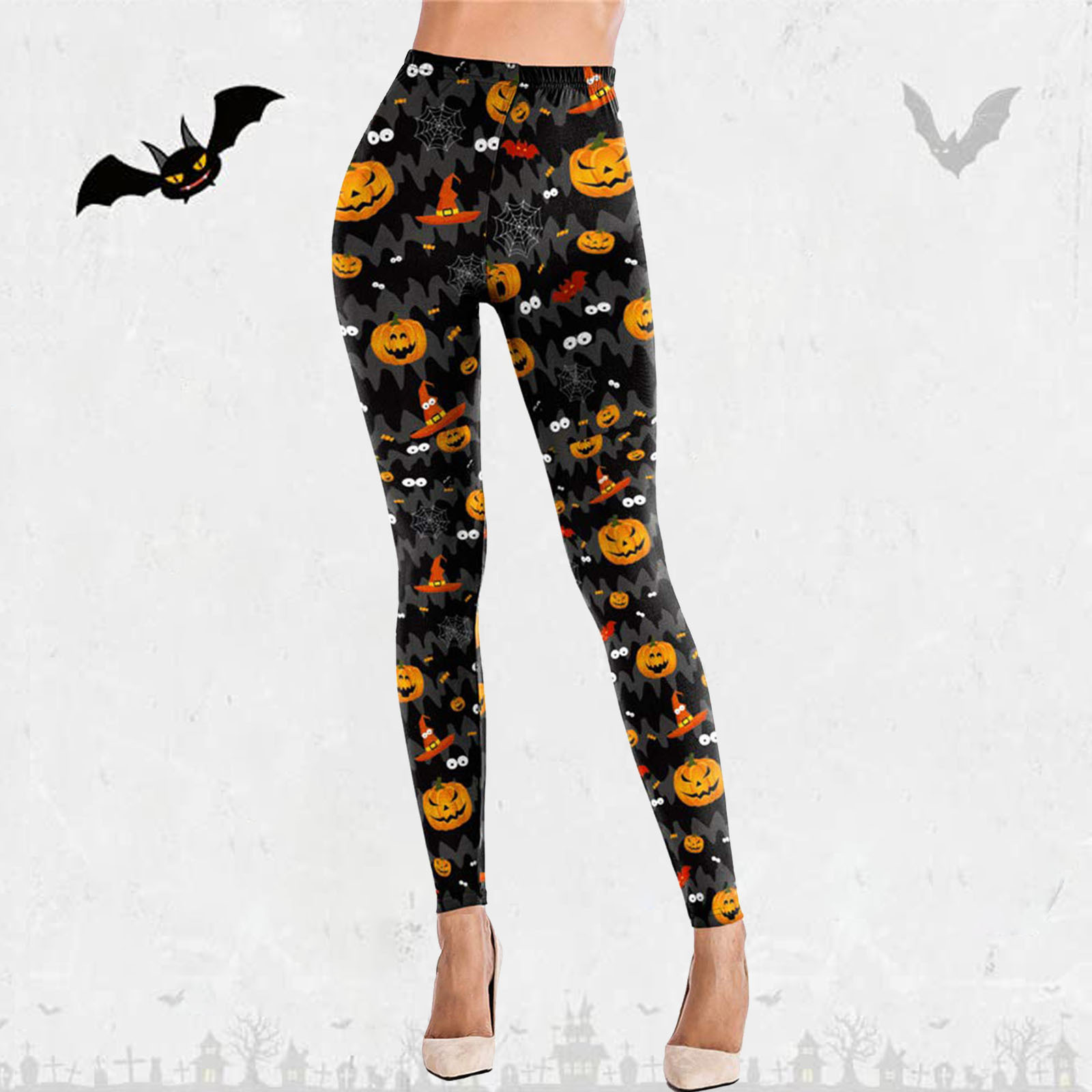 Title 10, Europejskie Legginsy Sportowe Damskie Halloween...