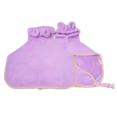 Pet Bathrobe Dog Bath Towel Super Absorbent Shower Cleaning Towel Dog Microfiber Drying Bath Towel Dogs Fast Dry Towel Pet Products - Violet - View 1
