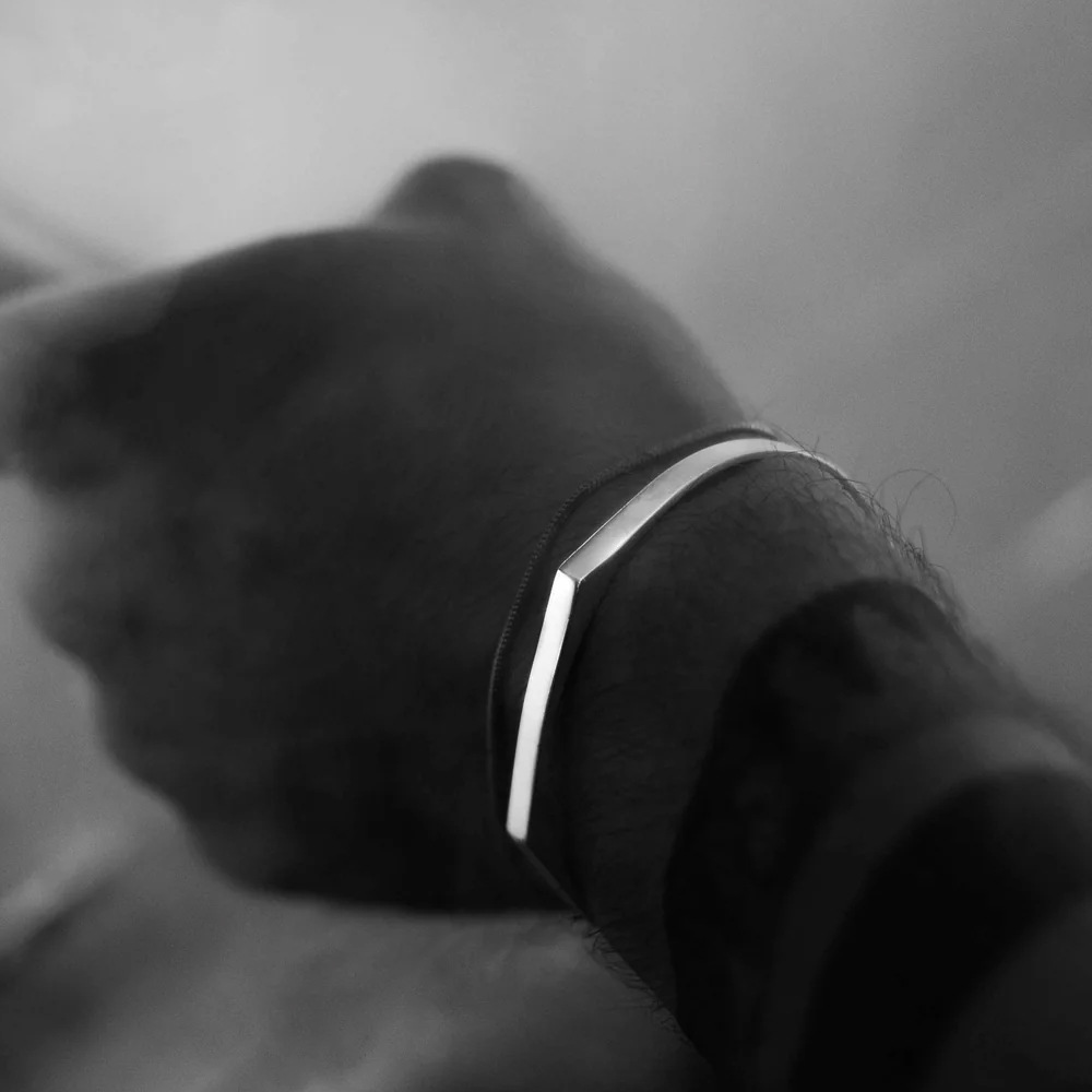 Geometric Simple Advanced Stainless Steel Light Luxury Men's Bracelet